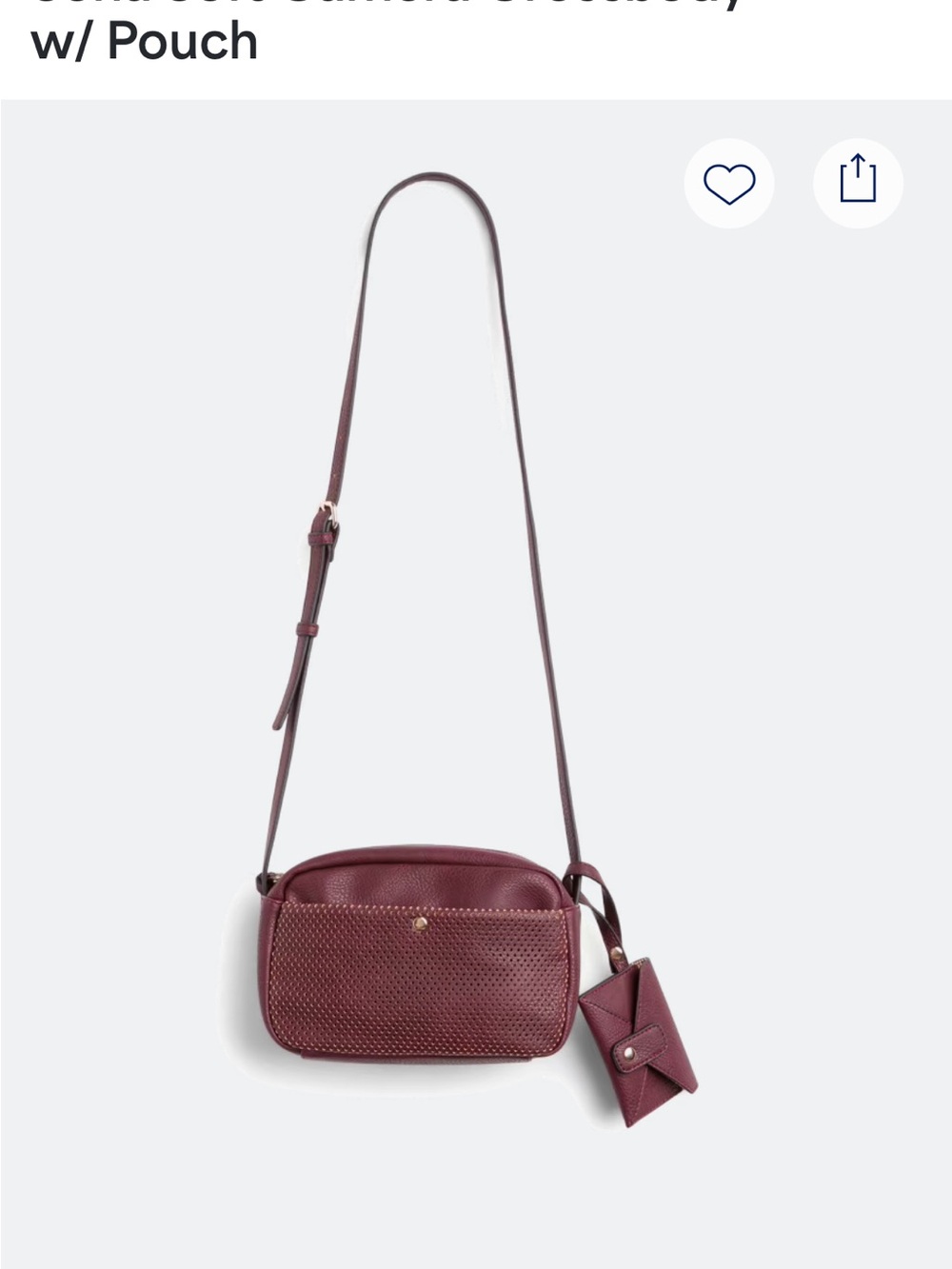 Market & Spruce Sona Soft Camera Crossbody Purse with Pouch Burgundy